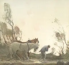 William Hoggatt, 'Homeward', watercolour