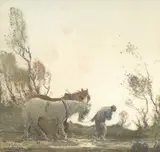 William Hoggatt, 'Homeward', watercolour