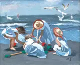 Summers day by Sharyn Jennings, oil on board, sold Apr 2016