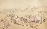 The Runaway Horse by Thomas Rowlandson, pencil, pen and ink and watercolour on paper, sold Feb 2016