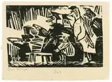 Auf dem Ausguck by Lyonel Feininger, 1918, Holzschnitt auf Japanbütten, sold Jul 2020