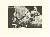 Peintre avec un modèle à demi allongé by Pablo Picasso, 1968, Reservage auf Rives-Velin, sold Nov 2018