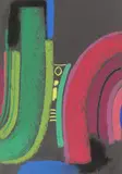 Max Ackermann, Ohne Titel, 1973, Pastell auf schwarzem Velin