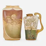 Paul Dachsel, Amphora "Summer Sunrise" vase and ewer