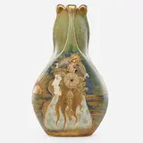 Stellmacher Riessner & Kessel, Tall Amphora Portrait vase