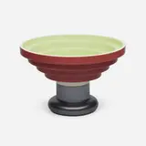 Alzata centerpiece by Ettore Sottsass, 1986, glazed earthenware, sold Apr 2024