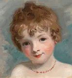 Sir Thomas Lawrence P.R.A., Portrait of a young child, bust-length, oil on canvas laid down on panel