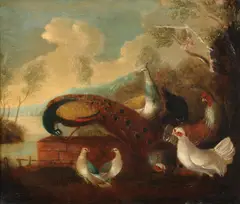 Birds in landscapes by Marmaduke Craddock, a pair, oil on canvas, sold Feb 2016