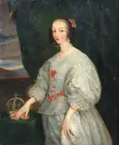 Portrait of Charles I; and Portrait of Henrietta Maria by Sir Anthony Van Dyck, a pair, oil on board, sold Feb 2016