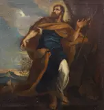 Saint Thomas by Venetian School, oil on paper laid down on canvas, offered Feb 2016