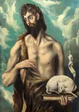 Saint John the Baptist by called El Greco Domenikos Theotokopoulos, oil on canvas, sold Feb 2016