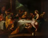 Christ in the House of Simon the Pharisee by Italian School, oil on canvas, sold Feb 2016