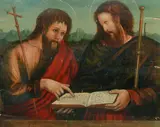 Pedro Machuca, Christ with Saint John the Baptist, oil on panel