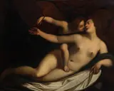 Roman School, Venus and Cupid, oil on canvas