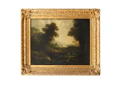 A capriccio landscape by Richard Wilson, oil on canvas, sold Feb 2016