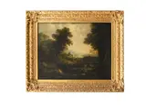 Richard Wilson, A capriccio landscape, oil on canvas