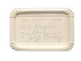 ich ernähre mich durch Kraftvergeudung by Joseph Beuys, 1978, Bleistift auf Pappteller, sold May 2019