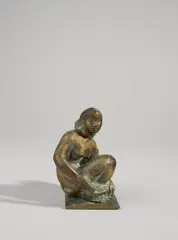 Mary Duras, Kleine Hockende, 1932, Bronze mit goldbrauner Patina