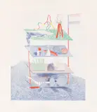 David Hockney, Serenade, 1976, Farblithografie und Aquatinta auf Velin