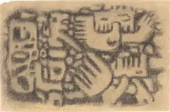 Schwebender Geist by Willi Baumeister, 1946, Kohle und Kreide auf Bütten, sold Jun 2019