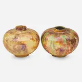 Two flame-painted vases by Theophilus A. Brouwer for Middle Lane Pottery, sold Jan 2019
