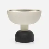 Footed bowl by Ettore Sottsass, 1986, glazed earthenware, sold Apr 2024