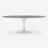 Eero Saarinen, Tulip dining table, model 174M, marble, enameled aluminum