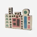 Guido Gambone, Plaque, c. 1960, painted and glazed earthenware