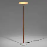 Matteo Thun, PAO floor lamp, 1991, teak, frosted glass, powder-coated aluminum