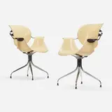 Swag Leg chairs model MAA, pair by George Nelson & Associates, fiberglass, chrome-plated steel, aluminum, rubber, sold Apr 2024