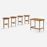 Bertha Schaefer, Nesting tables model 2112, set of four, c. 1950, walnut