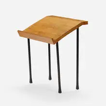 Jean Touret, Bookstand, c. 1955, elm, iron