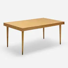 Dining table by Edmond J. Spence, c. 1955, birch, sold Apr 2024