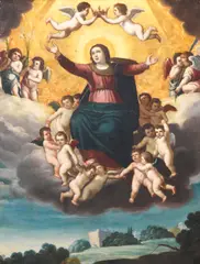 Carlo Saraceni, The Assumption of the Virgin, oil on copper