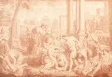Louis Fabritius Dubourg, A plague, red chalk on paper