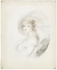 Portrait of a Princess of Hesse by Jean-Baptiste Isabey, pencil and watercolour on paper, sold Feb 2016