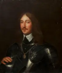 Portrait of a gentleman, bust-length, in armour by Robert Walker, oil on canvas, sold Feb 2016