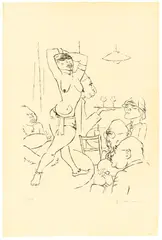 Jeanne Mammen, Arabische Tänzerin, Um 1930, Lithografie auf Papier