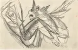 Ernst Wilhelm Nay, La Belle et la Bête, 1944, Bleistift auf Papier