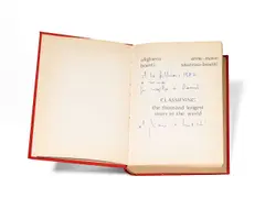 Classifying the thousand longest rivers in the world by Alighiero Boetti, 1977, Buch mit 1016 typografisch bedruckten Seiten, im Leineneinband, sold Sep 2026
