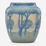 Sadie Irvine for Newcomb College Pottery, Small scenic vase