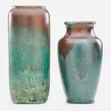 Clewell Pottery, Two copper-clad vases