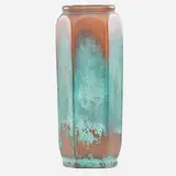 Clewell Pottery, Faceted copper-clad vase
