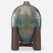 Owens Pottery, Rare Santa Barbara Mission vase