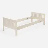 Galassia twin-size bed frame by Ettore Sottsass, 1964, lacquered wood, steel, sold Apr 2024
