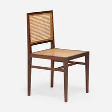 Dining chair by Branco & Preto, c. 1955, rosewood, cane, sold Apr 2024