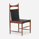 Sergio Rodrigues, High-Backed Cantu chair, 1959, jacaranda, leather