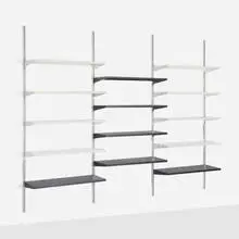 CSS (Comprehensive Storage System) by George Nelson & Associates, 1959, enameled steel, aluminum, sold Apr 2024
