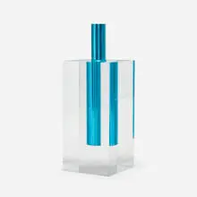 Flower Vase #1 by Shiro Kuramata, 1989, acrylic, anodized aluminum, sold Apr 2024