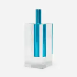 Flower Vase #1 by Shiro Kuramata, 1989, acrylic, anodized aluminum, sold Apr 2024